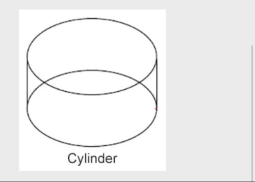 Which two-dimensional shape is formed if a plane intersects the cylinder shown, perpendicular to the